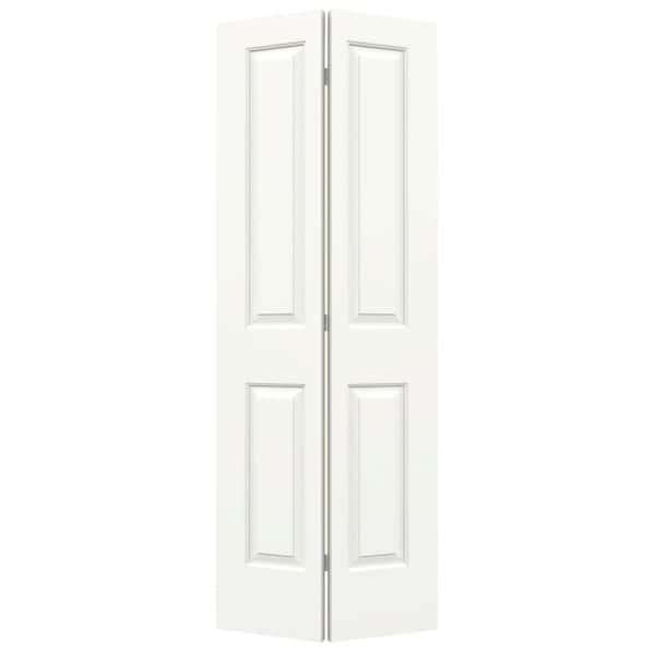 JELD-WEN 24 in. x 80 in. Cambridge White Painted Smooth Molded Composite Closet Bi-fold Door