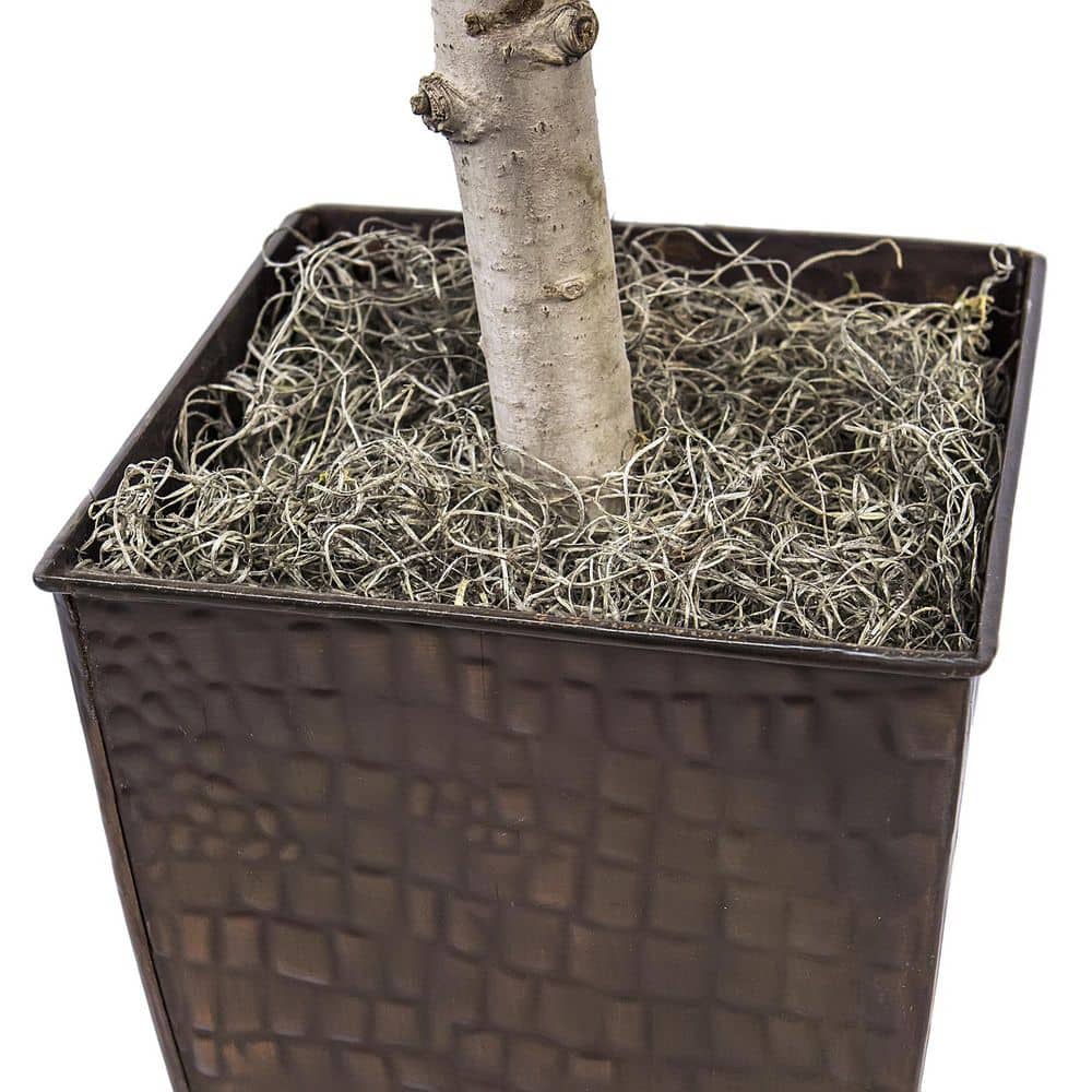 6-Foot Faux Ficus Tree in Bronze Metal Planter