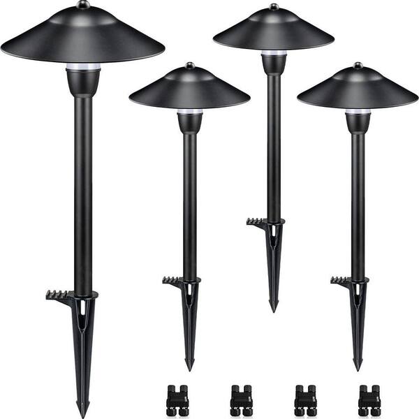 4 Pack Pathway Lights LED Landscape Lights Low Voltage 3W 12-24V 3000K Landscape Lighting Cast-Aluminum Waterproof