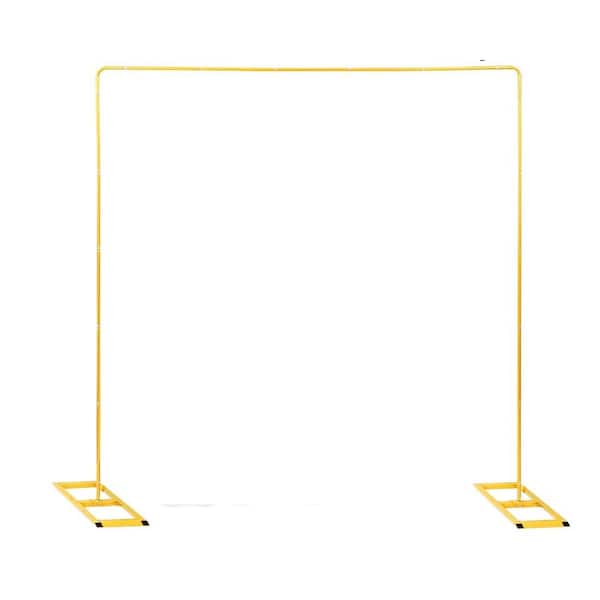 Square Metal Backdrop Stand 6.5ft Adjustable Wedding Arch Rectangle Stand with Heavy Base for Party Decor