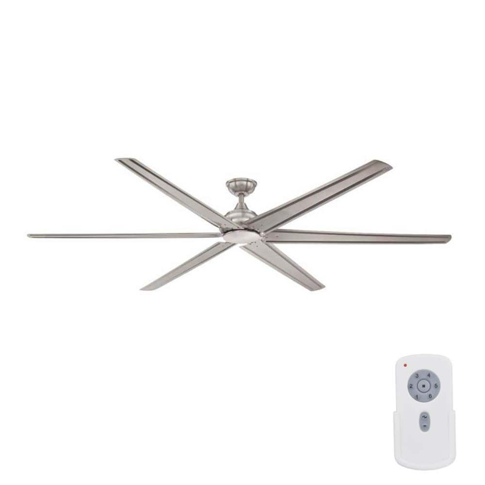 Home Decorators Collection Fenceham 84 in. Brushed Nickel Ceiling Fan with Remote Control