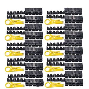 Cat 6A Unshielded Punch Down Keystone Jack with Tool in Black (100-Pack)