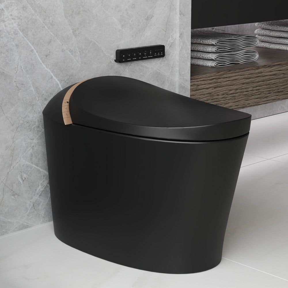 DEERVALLEY Elongated Smart Bidet Toilet 1.45/1.1GPF Dual Flush in