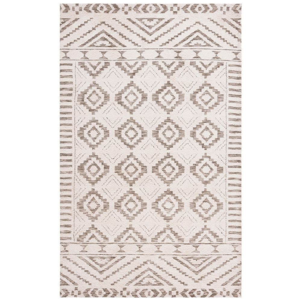 Audrey 4 ft. x 6 ft. Ivory/Beige Geometric Diamond Area Rug price history on PriceWatchPro