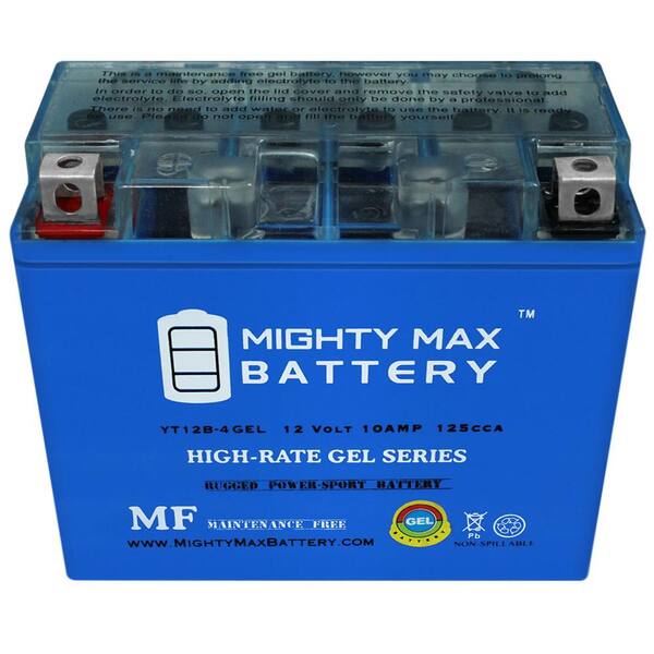 MIGHTY MAX BATTERY YT12B-4 GEL Battery Replacement for Kawasaki