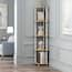 Furinno 43.25 in. Beech/White Plastic 4-shelf Etagere Bookcase with ...