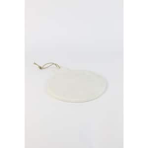 Marble Round Cutting Board White with Jute Hanger