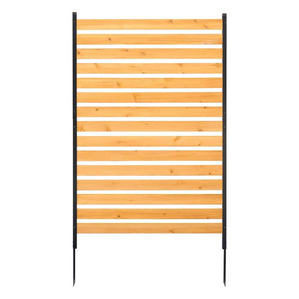 Wood Privacy Fence, 39 in. W x 61 in. L, Single Panel Screen, Metal Stakes, Simple Setup, Outdoor Trash Bin Concealer price history on PriceWatchPro