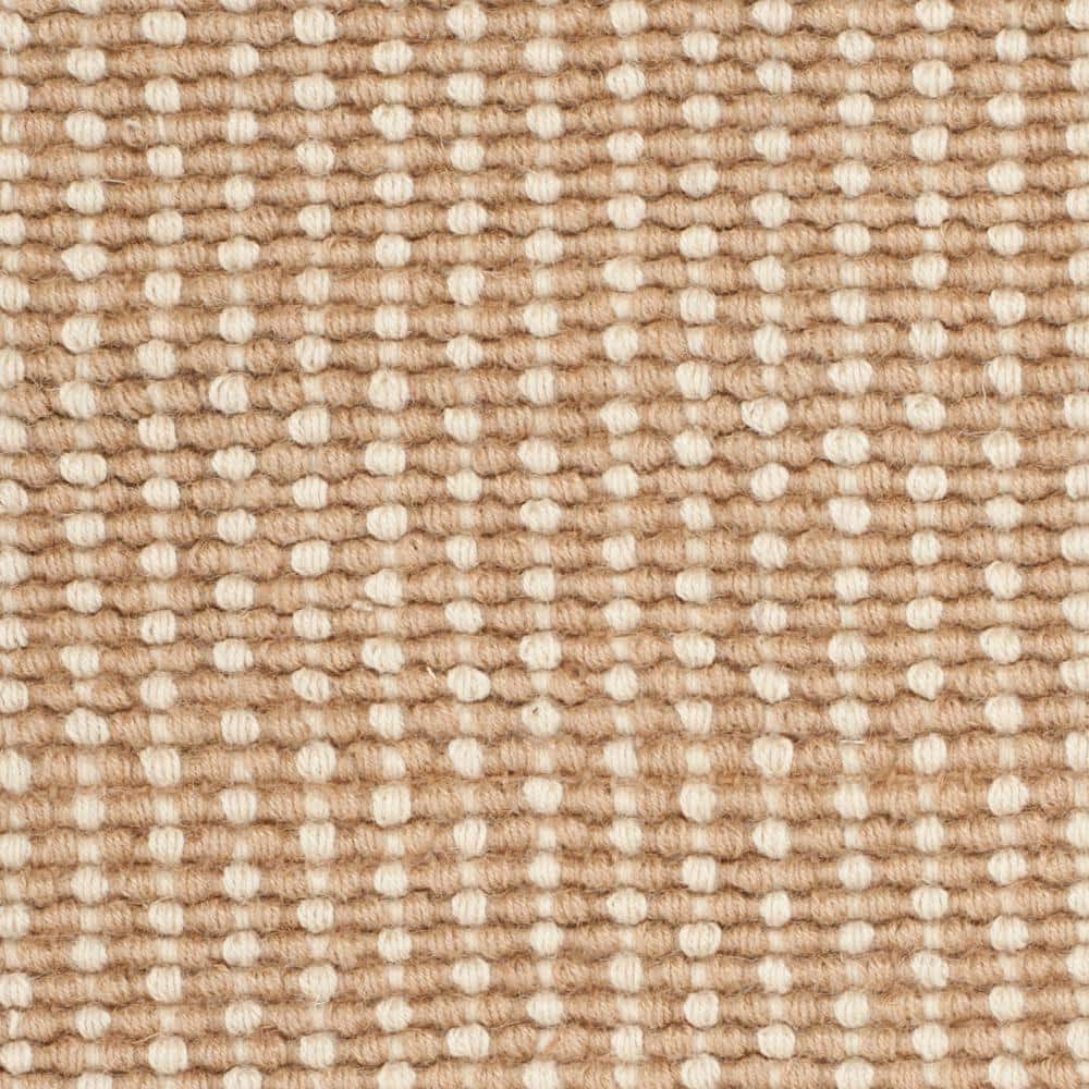 Handmade Ivory Geometric Braided Jute 30" Square Accent Rug