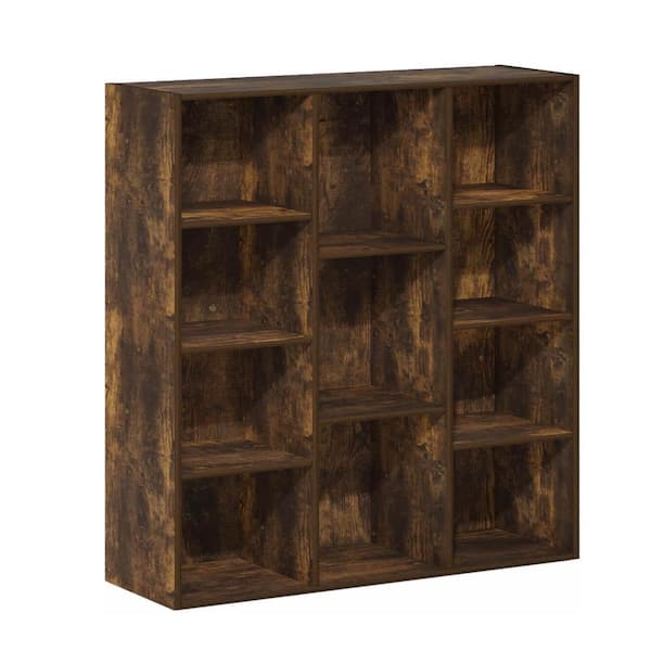 41.7 in. H x 29.1 in. W x 9.4 in. D  Amber Pine Wood  11- Cube Organizer