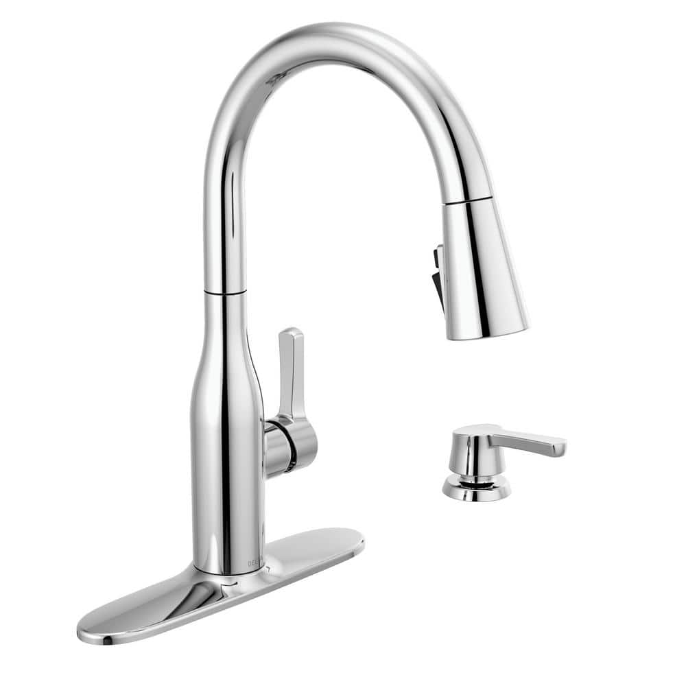 Delta Marca Single-Handle Pull-Down Sprayer Kitchen Faucet with ...