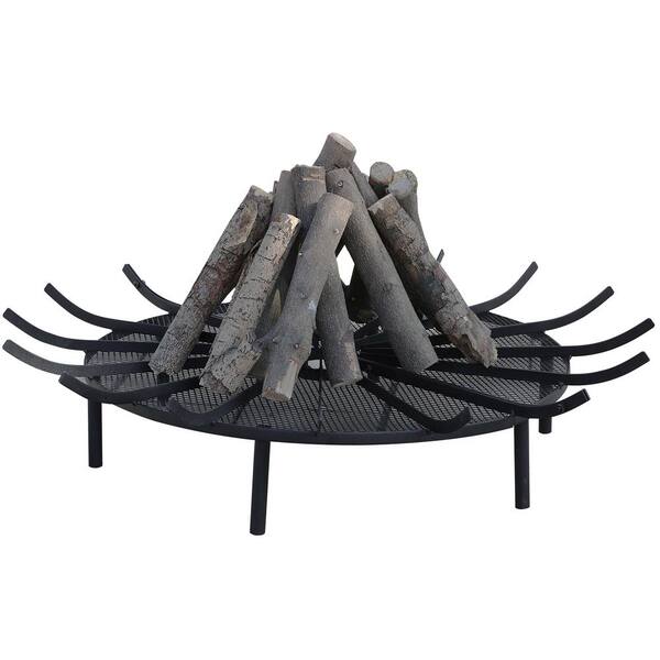 36 Inch Wrought Iron Log Grate Fireplace Inserts Fire Pit Round