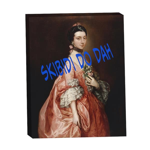 VENICE BEACH Collections Skibidi Do Da Rococo Young Woman by Grotto Studios 1-Piece Unframed Graphic Print People 20 in. x 16 in.