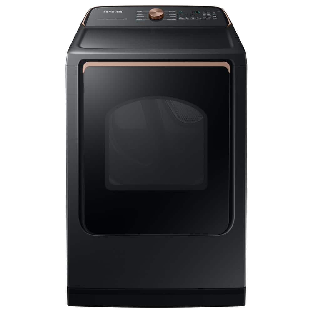 Samsung 7.4 cu. ft. Vented Gas Dryer with Steam Sanitize+ in Brushed Black