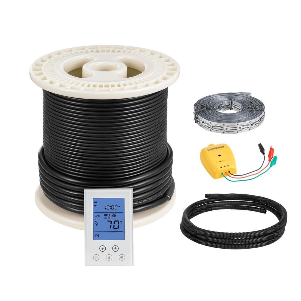 50 sq. ft. Electric Underfloor Heating Cable Kit, 0.82 ft. x 9.84 in. Floor Heating Kit, Radiant Floor System 7.87 in. W price history on PriceWatchPro
