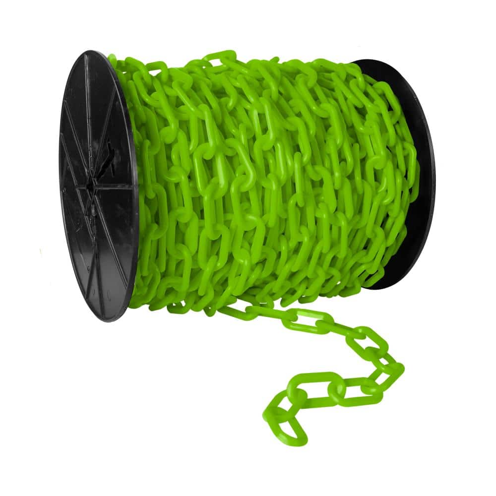 "2"" x 100' Heavy Duty Safety Green Plastic Chain - Reel" price history on PriceWatchPro