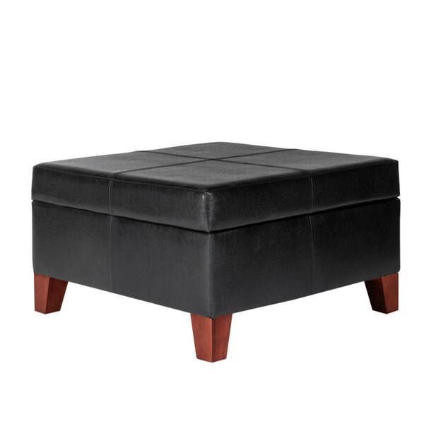 faux leather storage stool