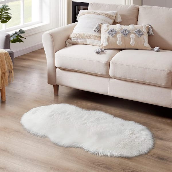 Faux Sheepskin Fur Area Rug, Luxury Fluffy Area Rug, Soft Furry