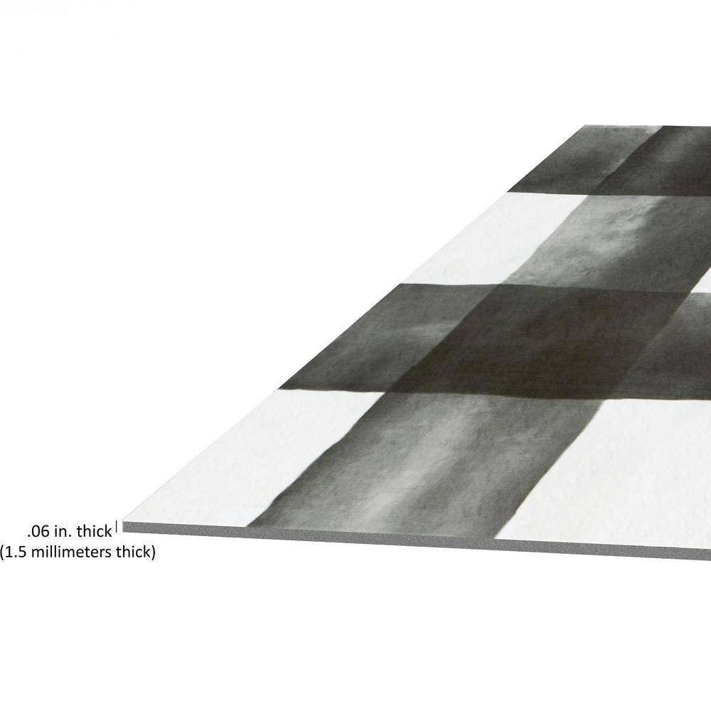 Watercolor Check 12x12 Self-Adhesive Vinyl Floor Tiles - 20 Tiles