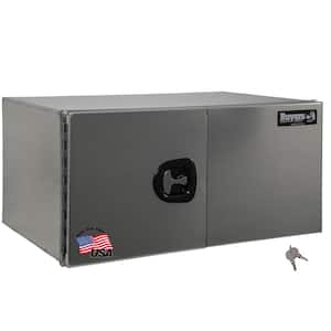 18 in. x 18 in. x 48 in. Smooth Aluminum Underbody Truck Tool Box with Barn Door