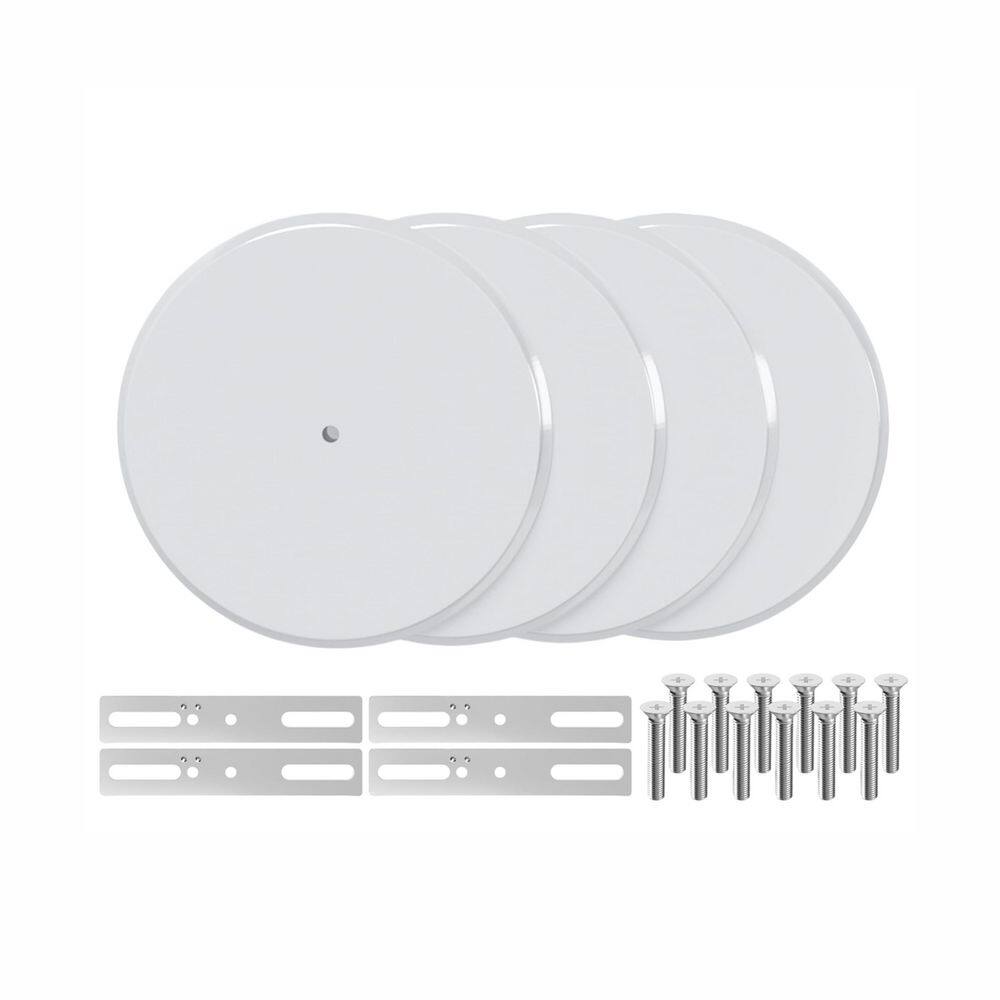 Ceiling Cover Plate Metal Round Blank Electrical Box Cover 5 Inch White Center Hole Smoke Detector 4 pcs price history on PriceWatchPro