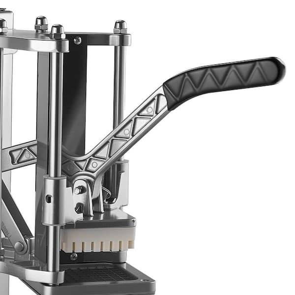 French Fry Cutter, Commercial Vegetable Chopper with 4 Blades, Wall Mount Stainless Steel Potato Cutter, Home Restaurant
