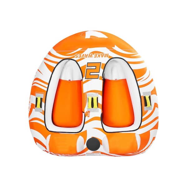 Towable Tubes for Boating 2 Person, Inflatable Boat Tubes and Towables with 2 Cockpits, 340 lbs. Water Sport Tubes