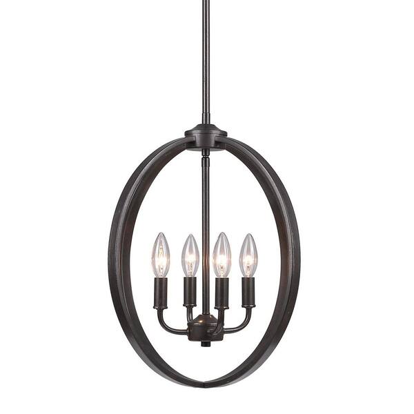 Golden Lighting Colson EB 4-Light Etruscan Bronze Chandelier