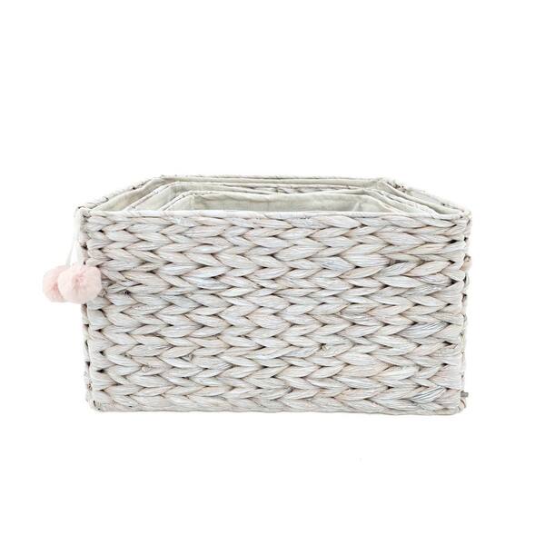3-Piece Hyacinth Nested Baskets with Liners by Handcrafted 4 Home 3-Piece Hyacinth Nested Baskets with Liners by Handcrafted 4 Home