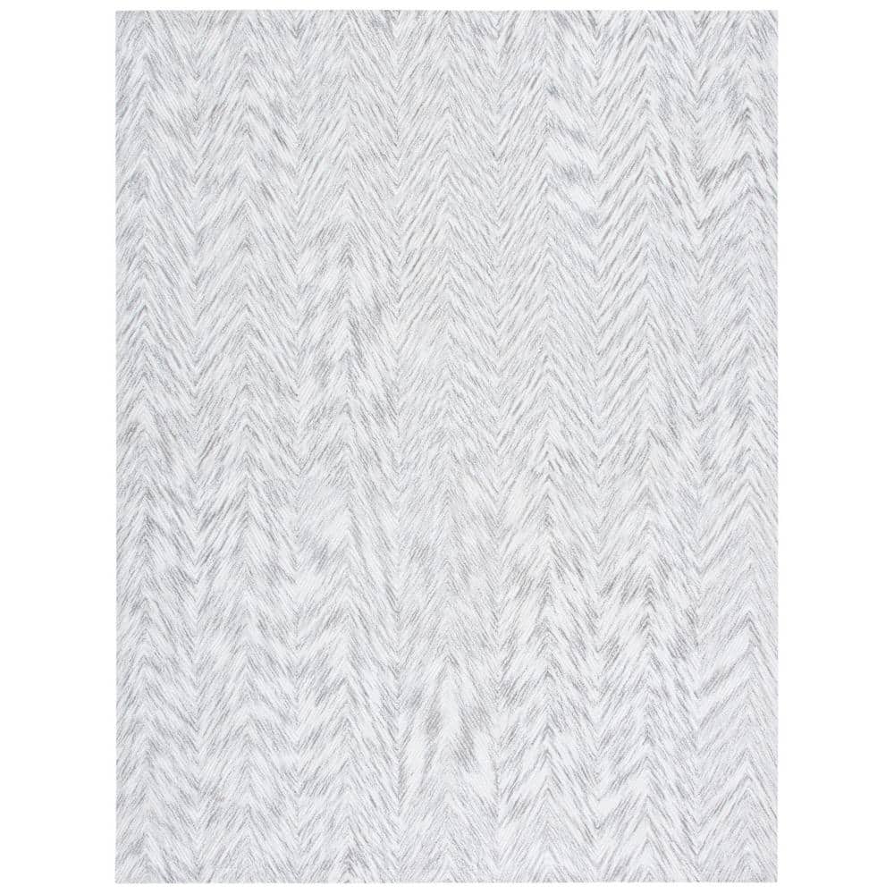 Grey and Ivory 8' x 10' Hand-Tufted Wool Area Rug