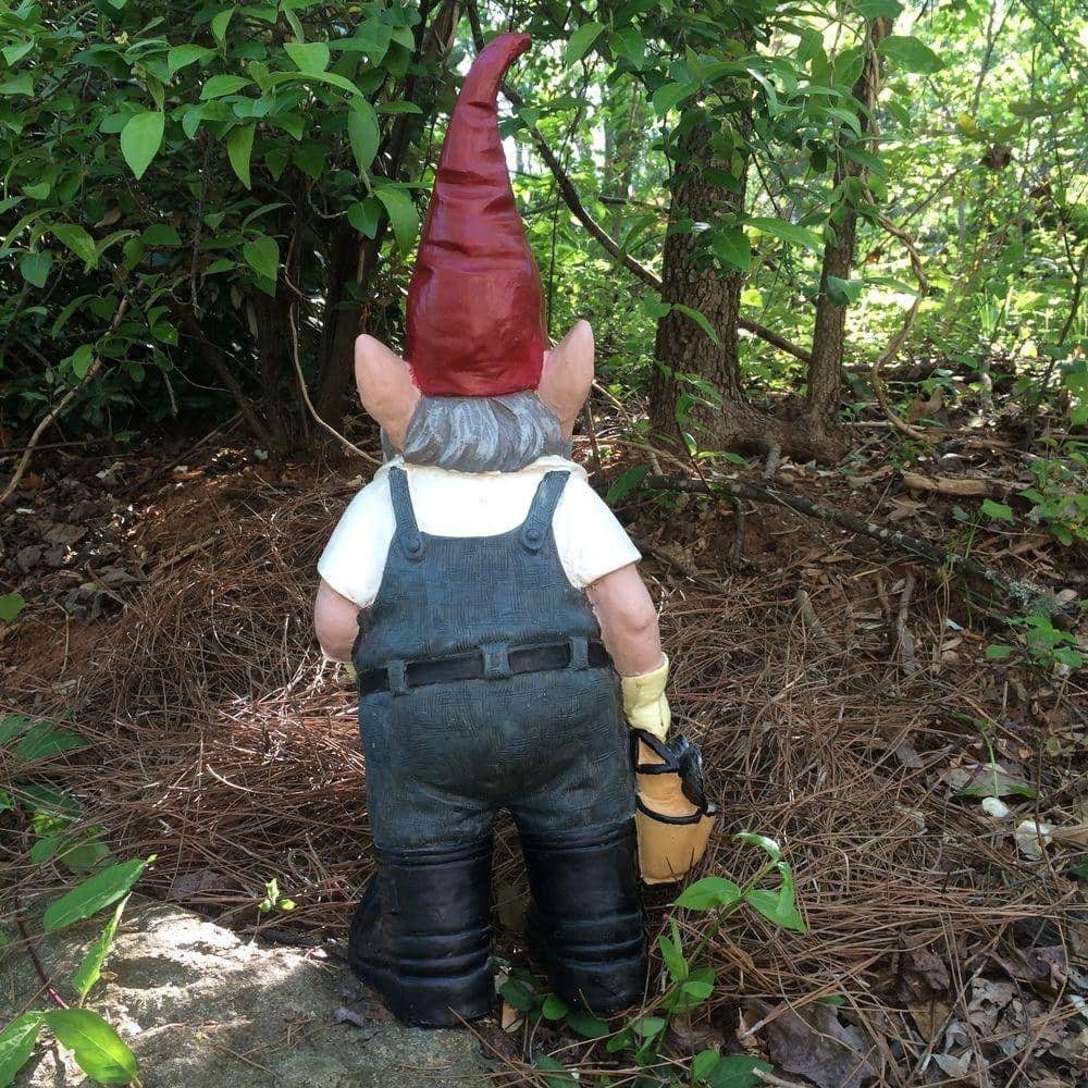 21" Tall Gardener Gnome with Watering Can and Tool Bag