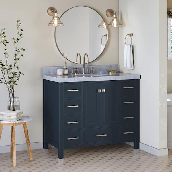 24 Bathroom Vanity With Top Sink And 2 Drawers, Blue - Modernluxe : Target