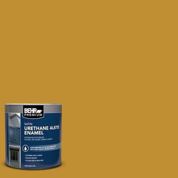 1 qt. #M290-7 Turmeric Satin Enamel Urethane Alkyd Interior/Exterior Paint