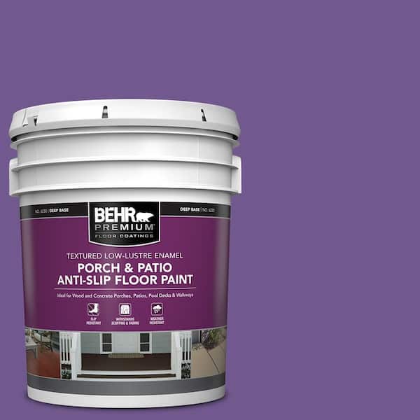 BEHR PREMIUM 5 gal. #P570-6 Classic Waltz Textured Low-Lustre Enamel Interior/Exterior Porch and Patio Anti-Slip Floor Paint