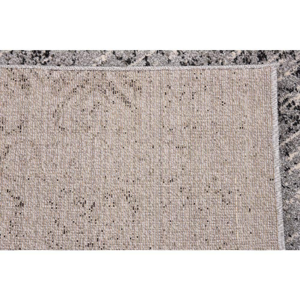 Gray Geometric Tufted Rectangular Washable Rug, 10'x13'