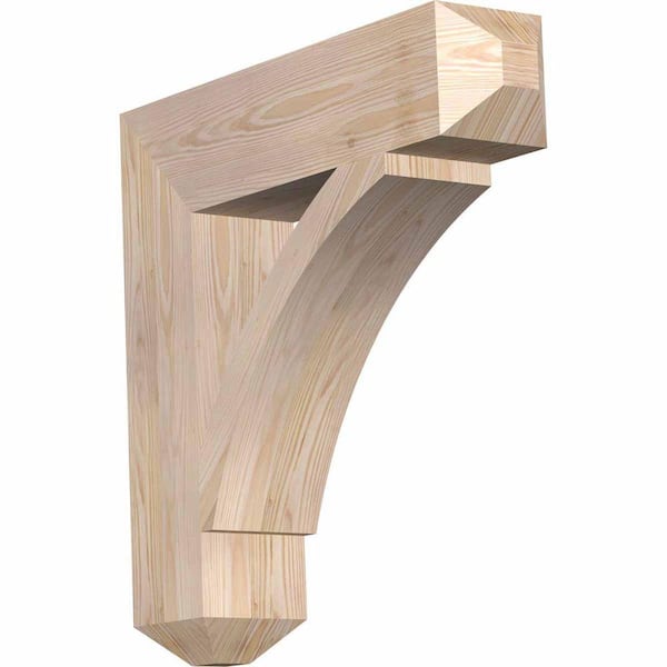 Ekena Millwork 5.5 in. x 26 in. x 26 in. Douglas Fir Thorton Craftsman Smooth Bracket