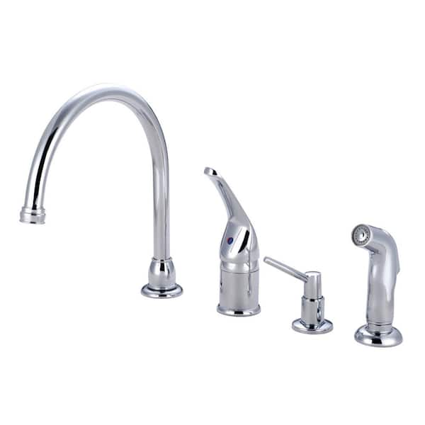 Kingston Brass Chatham Single-Handle Standard Kitchen Faucet in Polished Chrome