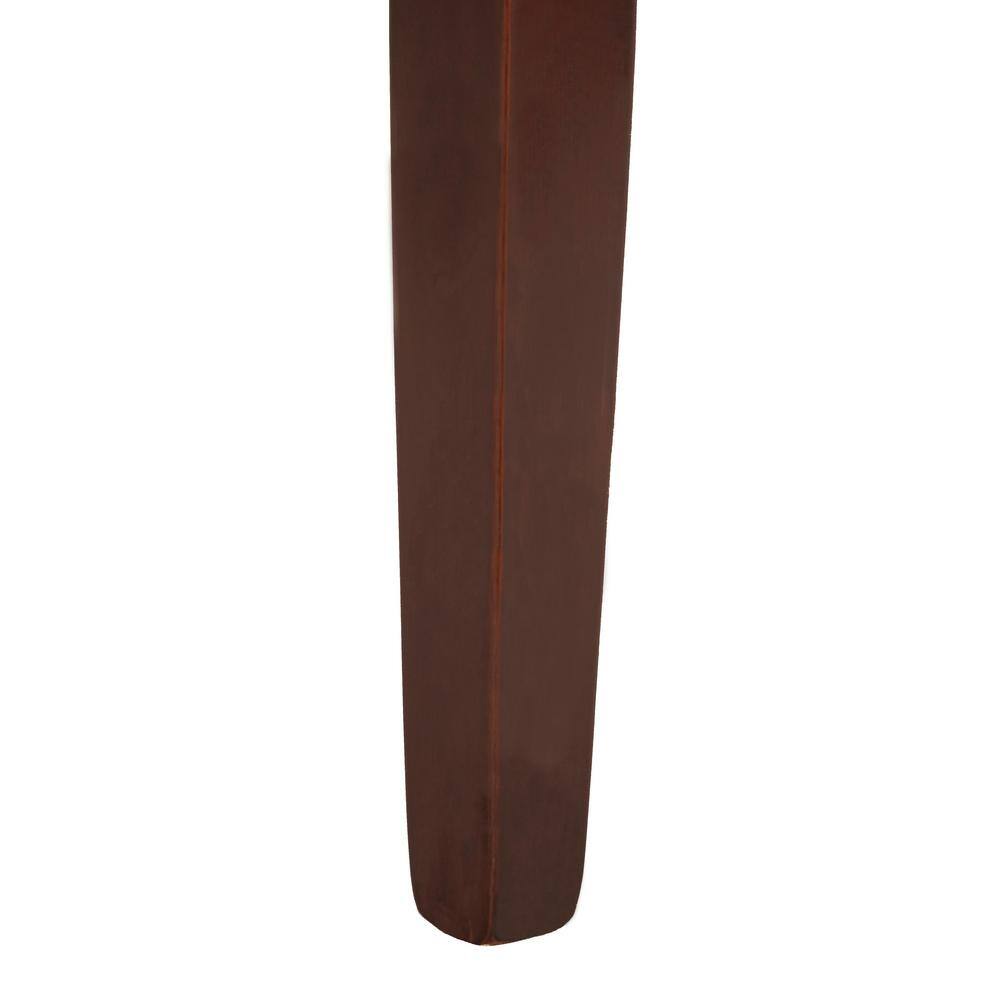 Transitional True Taupe Linen Blend Bar Stool with Cherry Mahogany Frame
