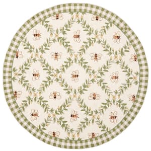 Chelsea Ivory/Green 6 ft. x 6 ft. Round Border Area Rug