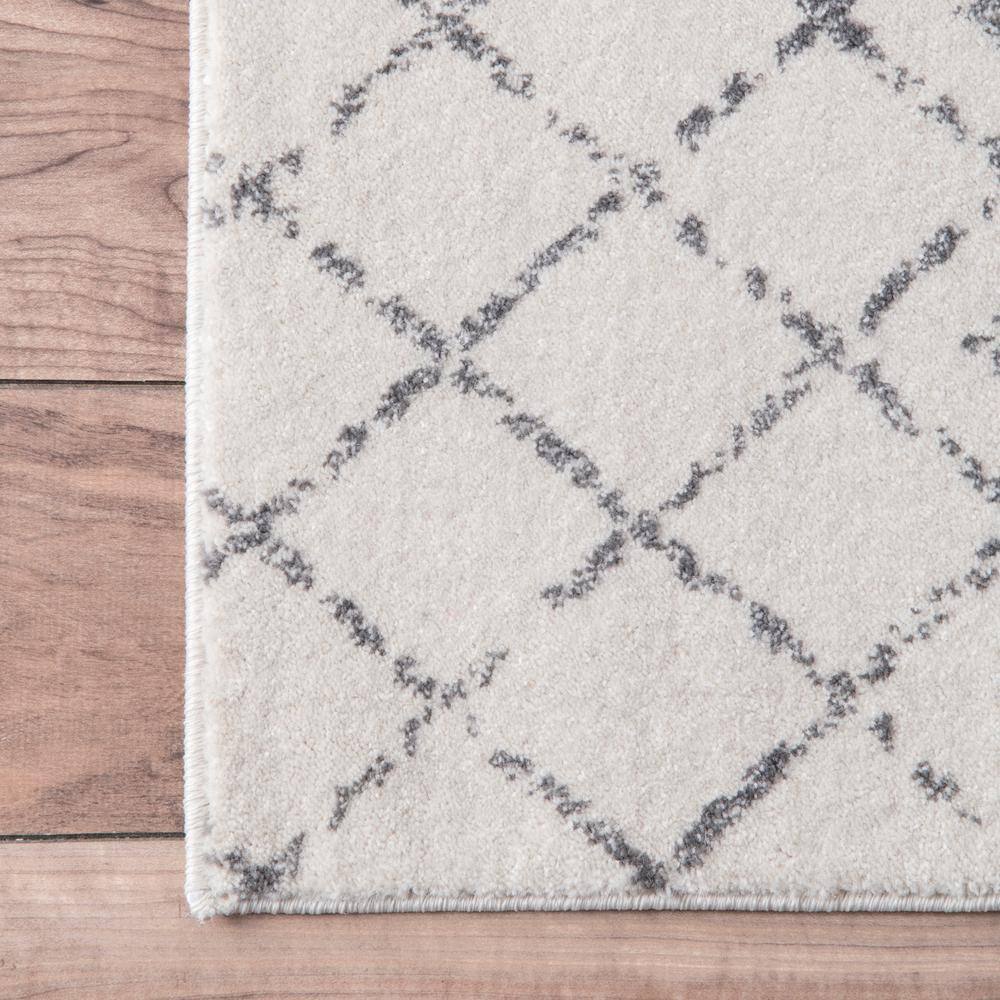 Handmade Gray Trellis Rectangular Reversible Area Rug
