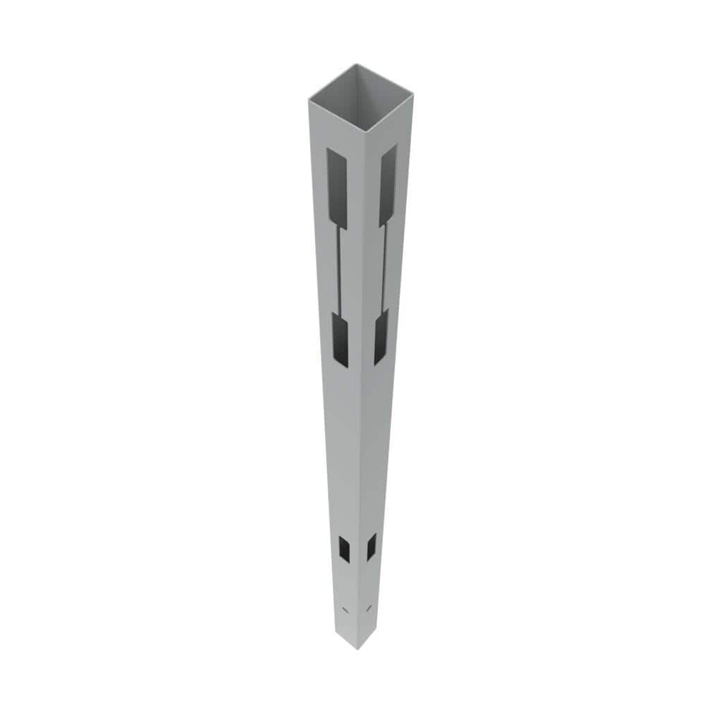 Gray Vinyl 9-ft Corner Fence Post for Semi-Privacy