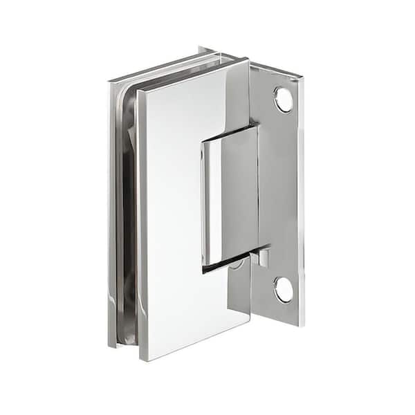 Fab Glass and Mirror Shower Door Hinge in Heavy Duty Short Back Plate with Chrome Finish Pack of 1
