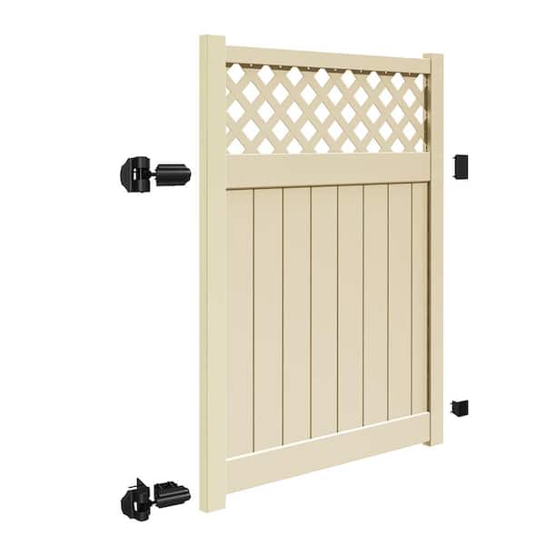 Valley 5 ft. W x 6 ft. H Sand Vinyl Un-Assembled Fence Gate