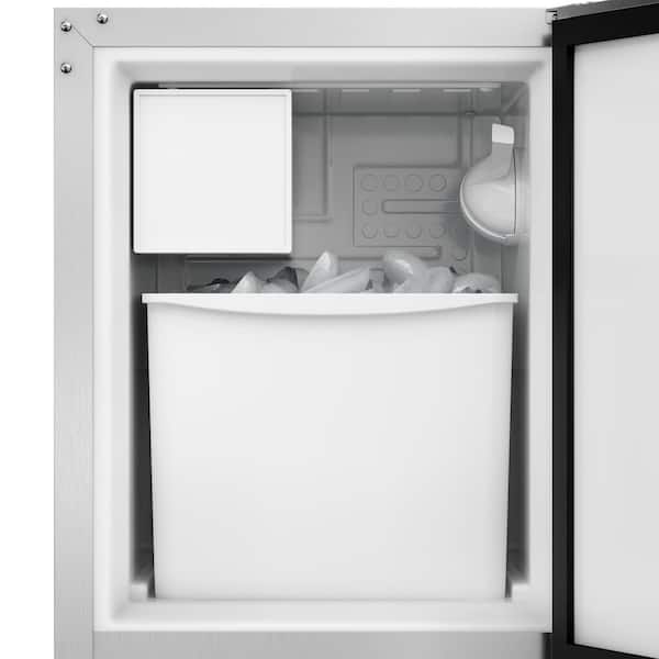 EdgeStar - 15 in. Wide 25 lbs. Built-In Outdoor Ice Maker in Stainless Steel
