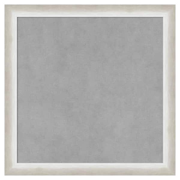Amanti Art Two Tone Silver 18 in. x 18 in. Framed Magnetic Board
