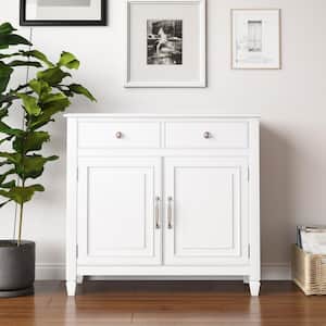 Connaught 40 in. W White Entryway Storage Accent Cabinet