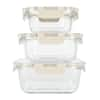 Martha Stewart 6 Piece Glass Storage Containers 2 716 H x 6 W x 6 34 D Mint  - Office Depot