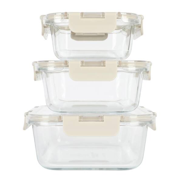 Martha Stewart 6-Pack Multisize Glass Bpa-free Reusable Food