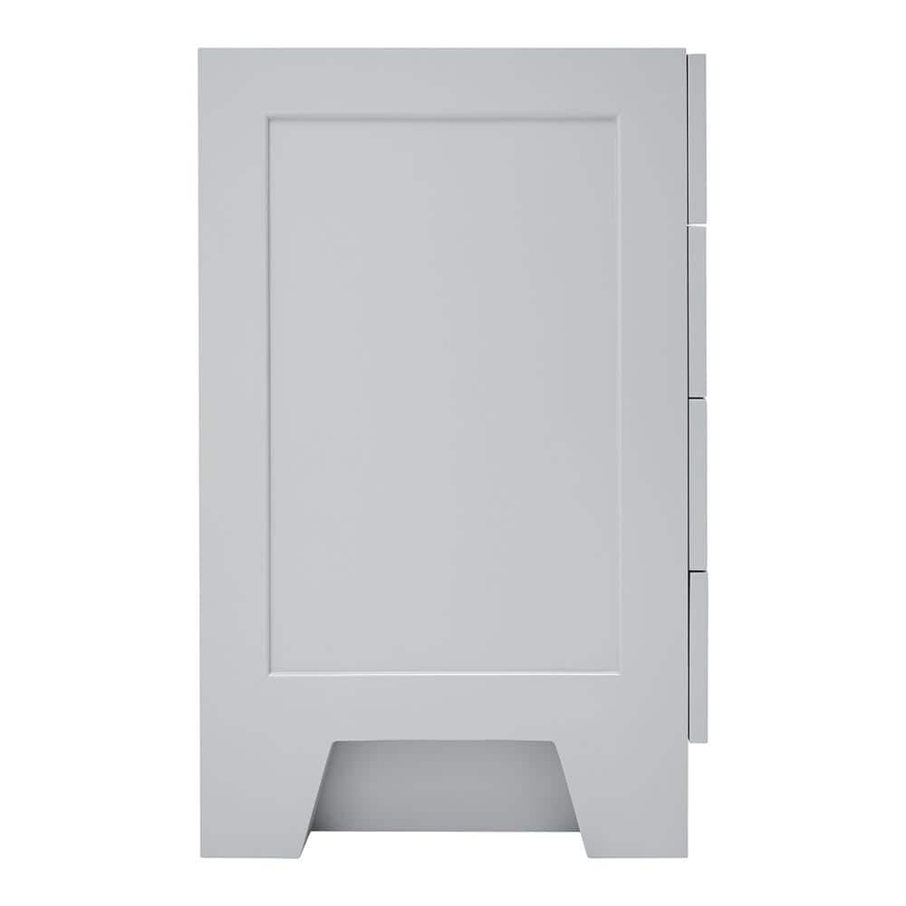 Taylor 66" Gray Single Freestanding Vanity Cabinet with Gold Hardware