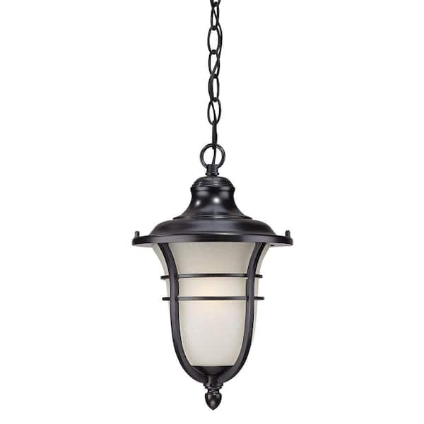 Acclaim Lighting Montclair Collection 1-Light Matte Black Outdoor Hanging Lantern
